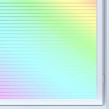 Lifetree Window Film, Opaque, Self-Adhesive, Privacy Film, Window, Colourful, 3D Rainbow Window Film, Anti-UV, Static Adhesive, without Adhesive, Sun Protection, for Home, Office, 45 x 200 cm