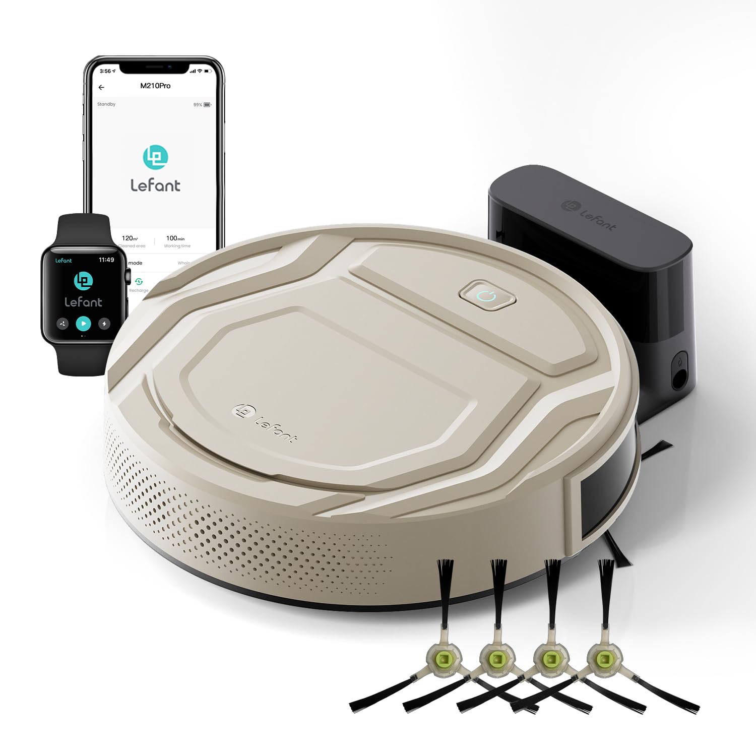 lefant m210 pro robot vacuum cleanereasy to use120 mins runtime6 cleaning modesappvoicewifialexa controlmulti-surface cleaning