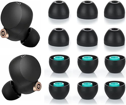JNSA Almohadillas de silicona de repuesto para auriculares Sony XBA MDR WF, compatibles con WF-1000XM5, 1000XM4, 1000XM3, tapones para los oídos,