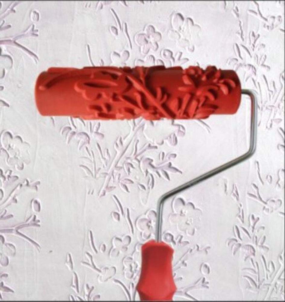 canjoyn 7" DIY Patterned Paint Roller Decorative Rubber Roller with Plastic Handle