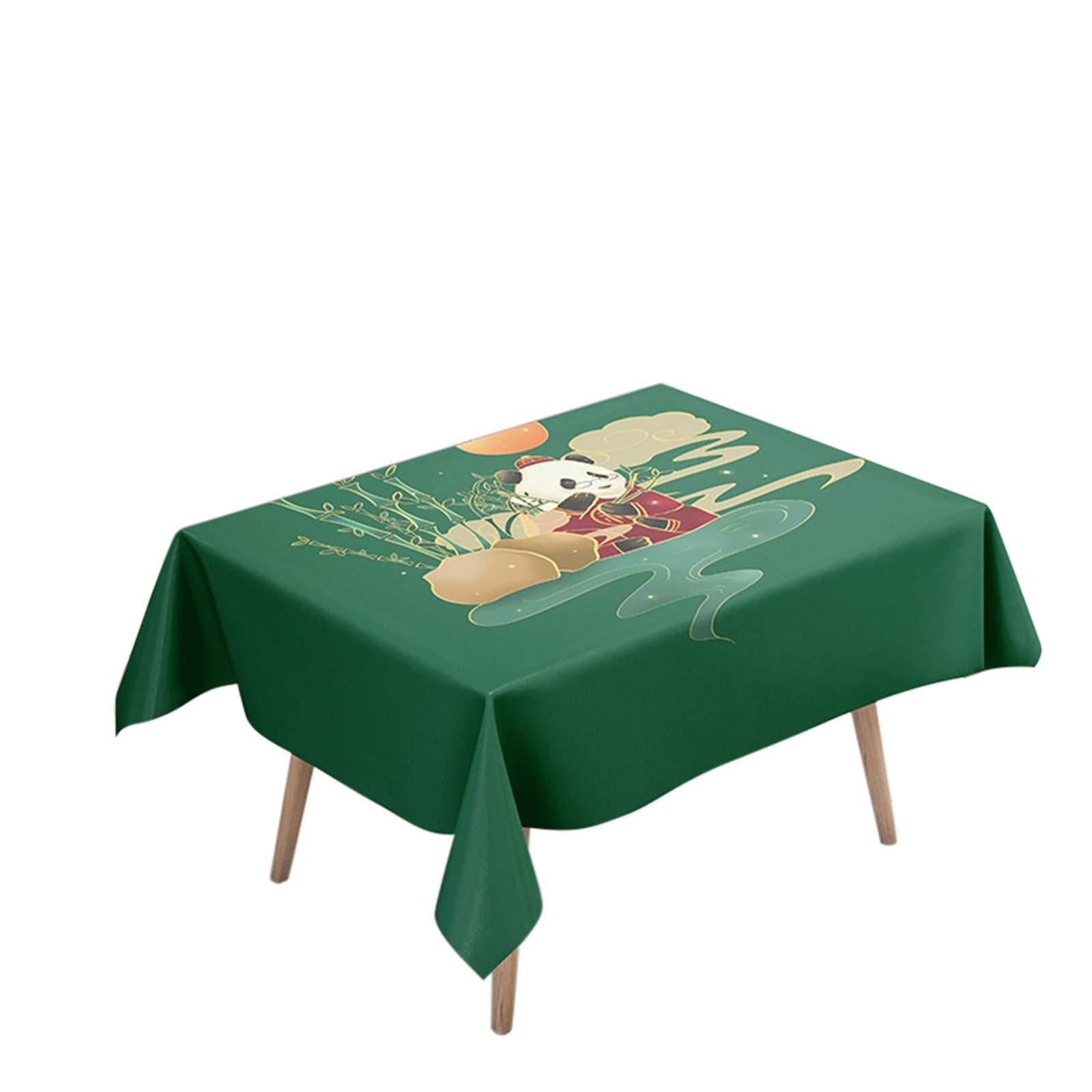 Nappe style chinois vintage en coton lin pour vos pique-niques chic 140x230
