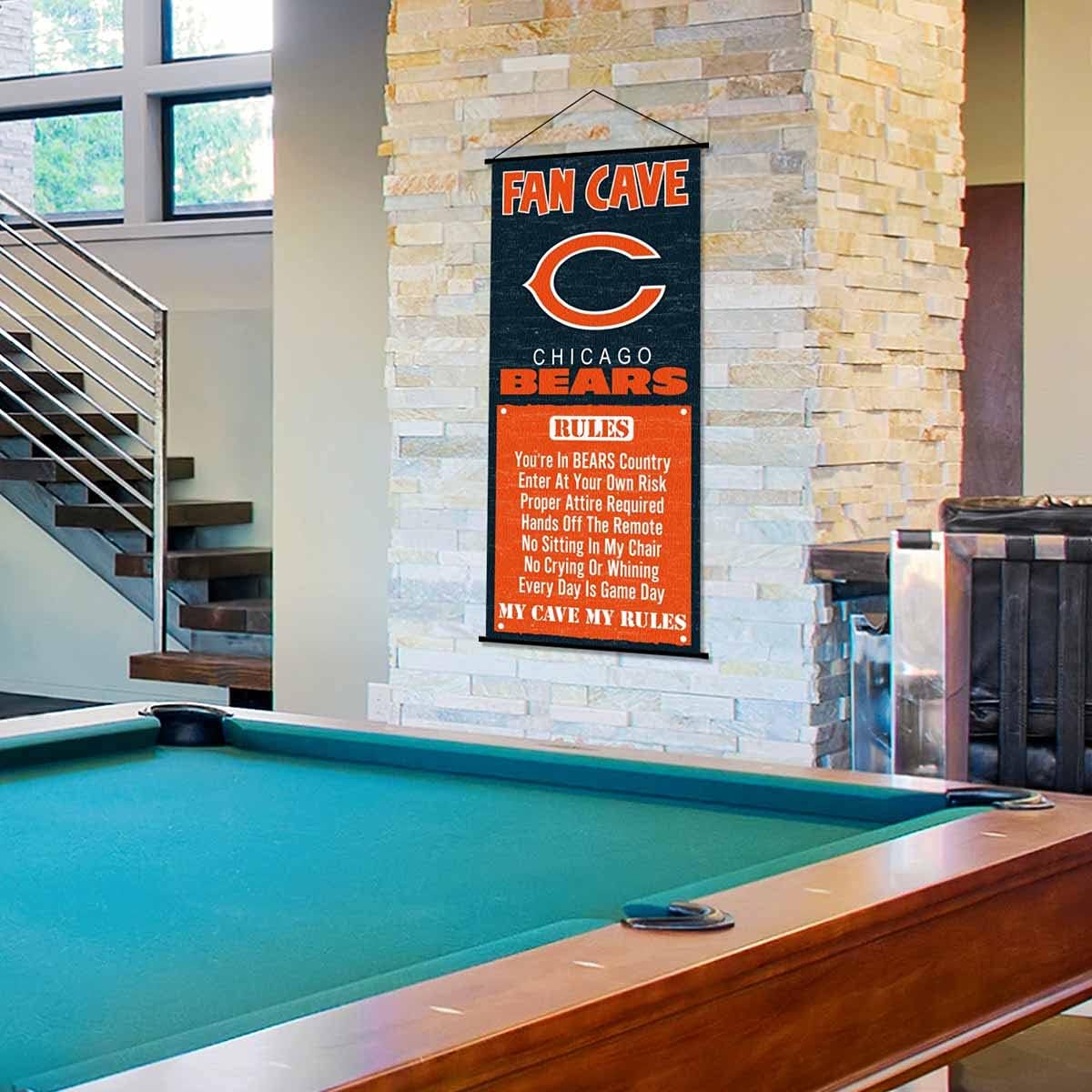 WinCraft Chicago Bears Man Cave Fan Banner Wall Door Scroll