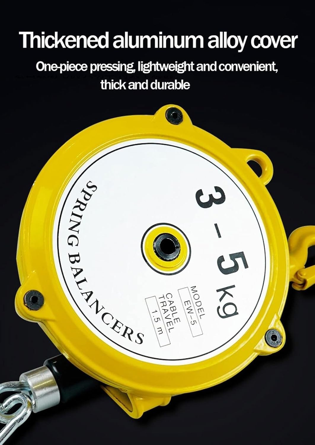 Spring Balancer 1-3/3-5/5-9kg, Retractable Spring Tool Hanging Welding with Alloy Steel Hook Hanging Tension Retractor Tool for Hang Heavy Objects to Reduce Fatigue (Size : 1-3kg)
