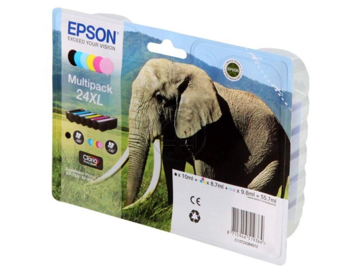 Epson Photo XP-970 Stampante Fotografica A3 3-in-1, Dotata di Wi-Fi ed Ethernet, Stampa Facile da Mobile & 24XL Serie Elefante Cartuccia Originale, Multipack, XL