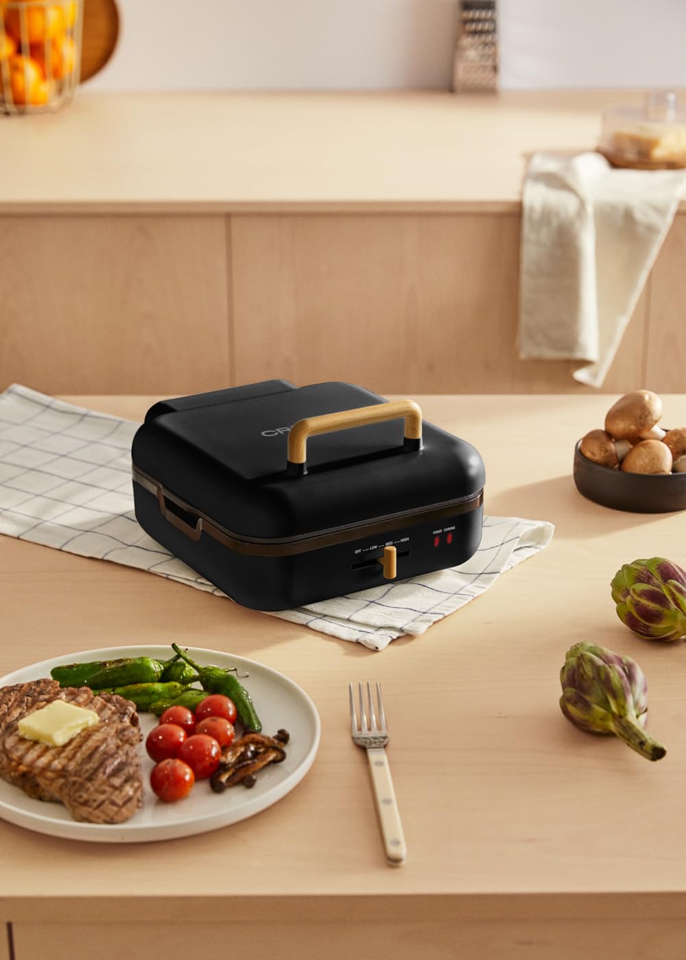 CREATE/STONE GRILL PRO/Appareil à Croque-monsieur Grill, 2000w, Angle D Jusqua 105 Sans Ptef Pfoa Et Autres Toxines Fiche Technique Et Prix Au Maroc