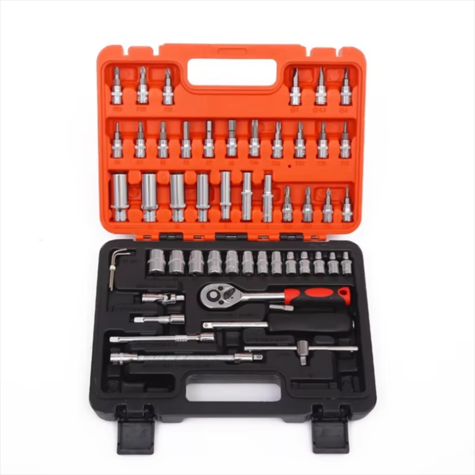 YNIYUJKL 53 Piece Combinat Wrench Tool Set With Ratchet Torque Wrenches For Vehicle Maintenance And Home Repair Hand Tools For Diy Enthusiasts