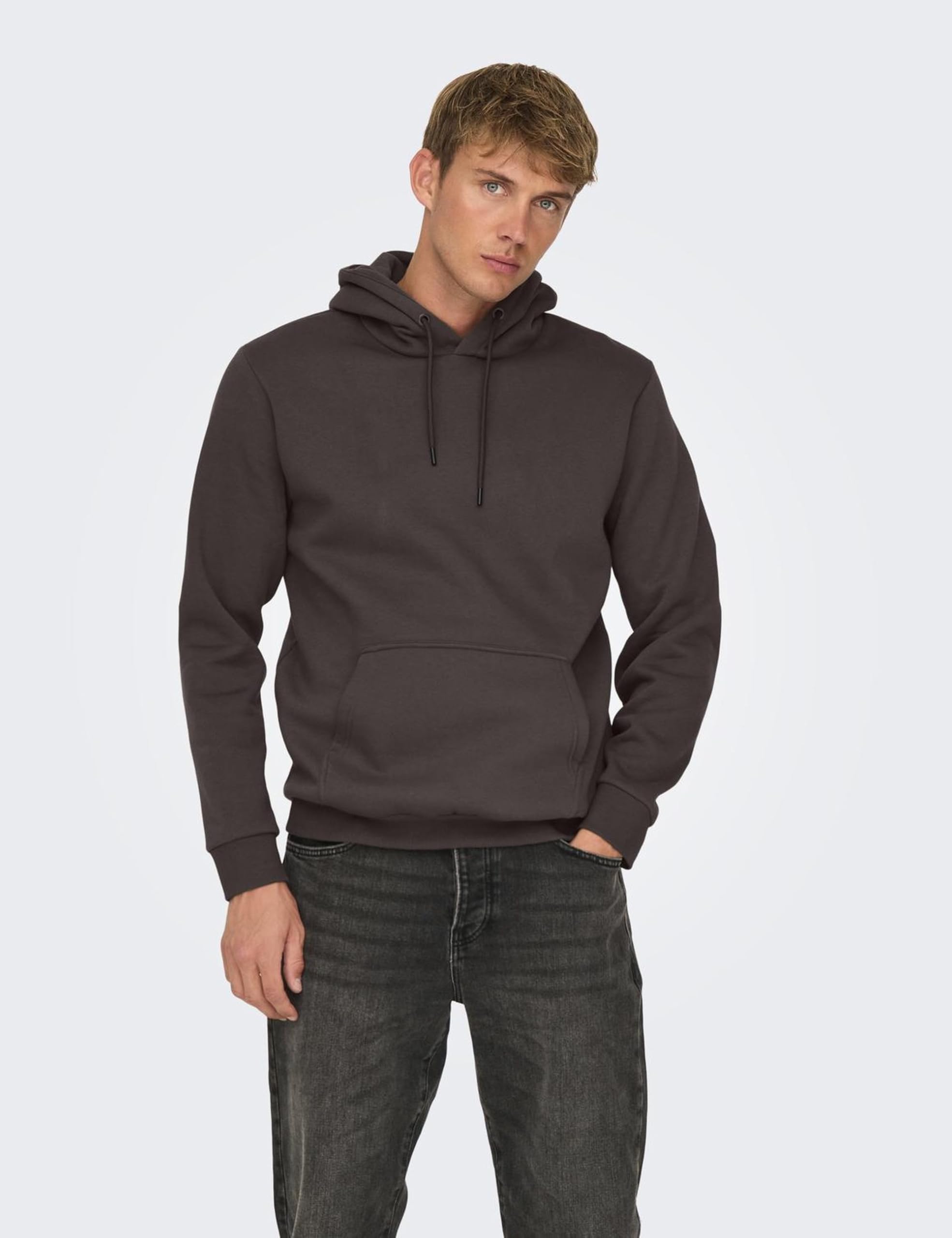 Only & Sons Herren Onsceres Hoodie Sweat Noos, Mulch, Large