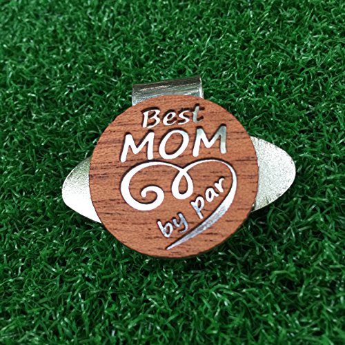 The Quintessential Hostess Best Mom by Par Engraved Golf Hat Clip and Ball Marker Mahogany Personalized