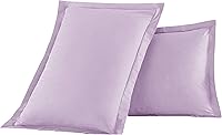 Elegant Comfort King Size Lilac Pillow Shams 2-Pack - Ultra-Soft Double Brushed Microfiber, Wrinkle-Resistant Hotel Luxury