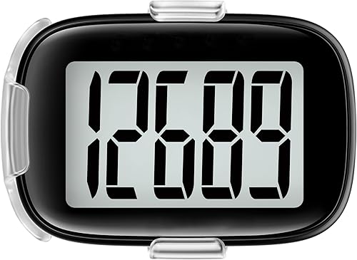 Podómetro para caminar, contador de pasos 3D simple con clip y cordón, rastreador de actividades sin teléfono inteligente, rastreador de pasos