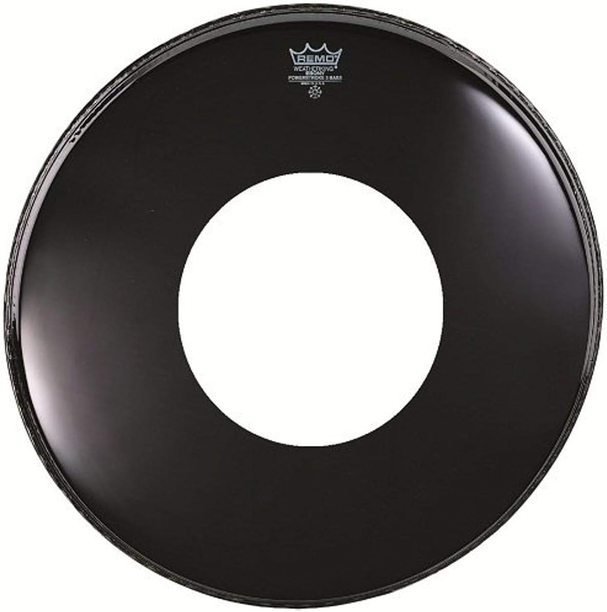 Remo Ebony Powerstroke 3 Resonant Bass Drum Head, 22-inch