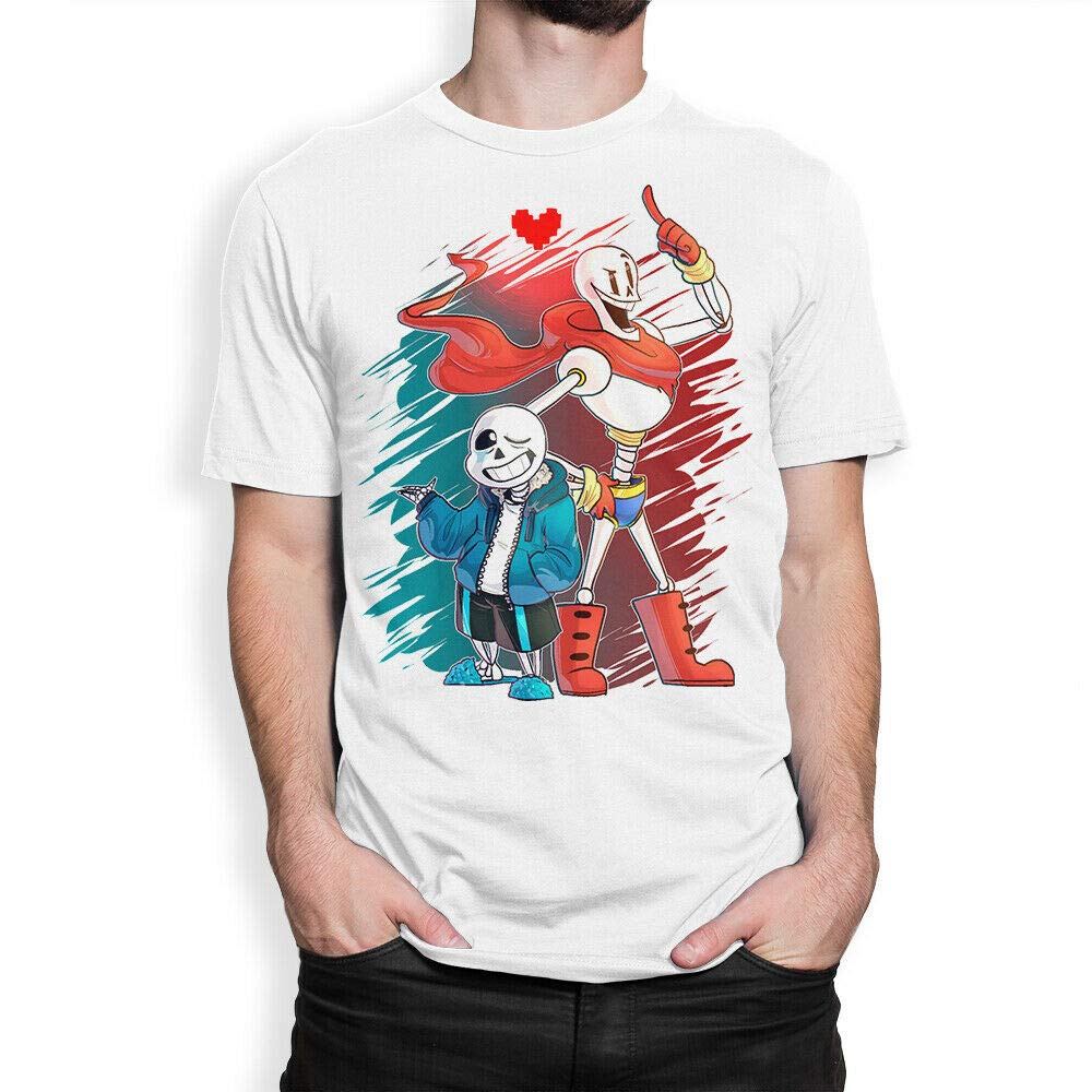 CENGSans and Papyrus Undertale T-Shirt Cotton Tee Men's T-Shirt with Super Soft Cotton Fabric