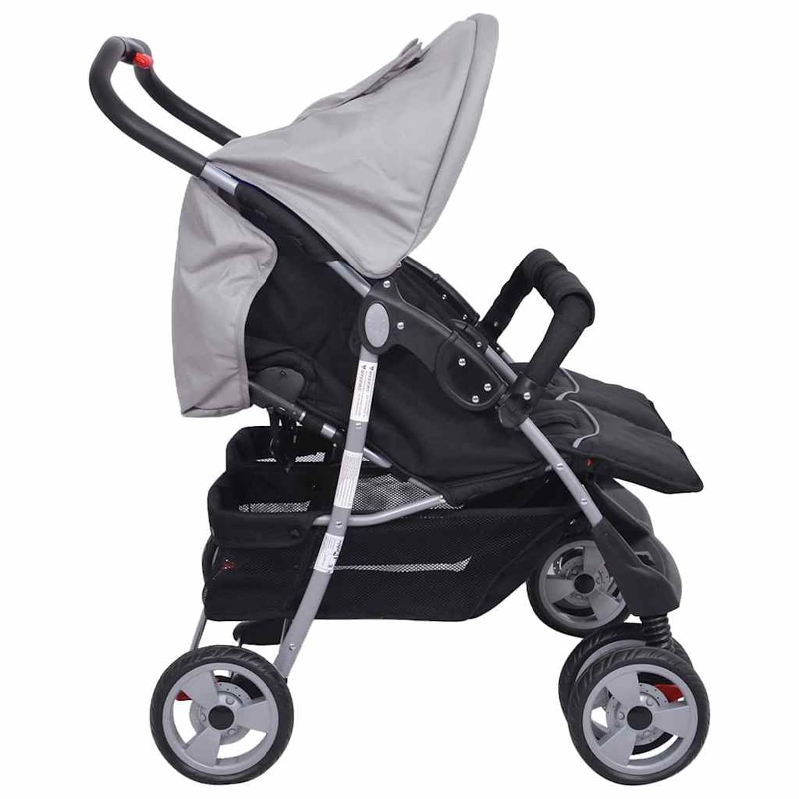 Gecheer Bettlaken 60 x 120 cm, Spannbettlaken für Babys, 60 x 120 cm, Kinderwagen, Stahl, Grau und Schwarz