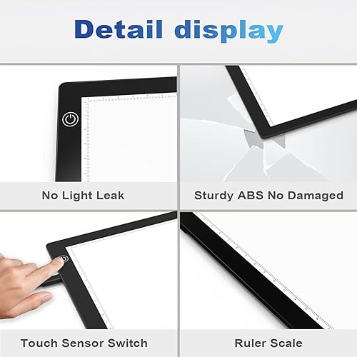 Miniatura 9 de Caja de luz con visor de diapositivas, escáner de luz ultrafino A4 alimentado por USB para foto de diapositivas y escaneo negativo de película,