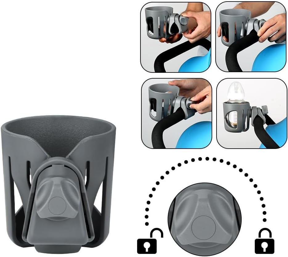 Miniatura 5 de Nuevo portavasos se adapta a la mayoría de los rodillos, Medline, etc. (ancho máximo del mango 1.7 pulgadas) fuerte ajuste seguro. Rotación de 360