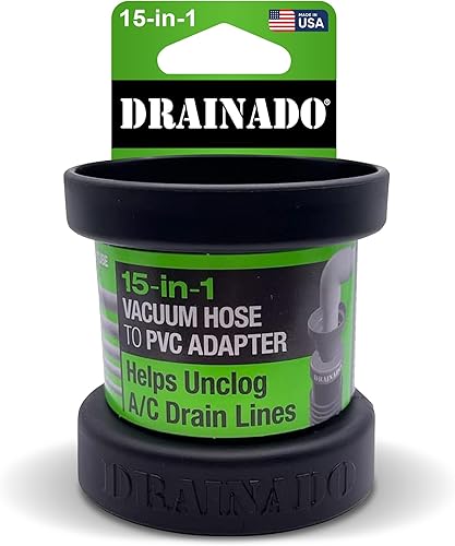 DRAINADO Desatasque las líneas de drenaje del AC con este adaptador de manguera de vacío a tubo de PVC 15 en 1