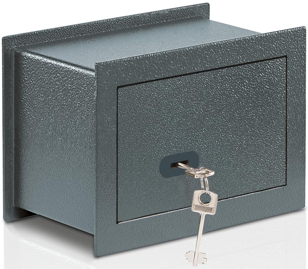Burg-WÄCHTER Cassaforte da parete con chiave, 4,6 l, 7,2 kg, Pure-Safe PSW 110 K, antracite, esterno: 201 x 305 x 148 (altezza x larghezza x profondità)