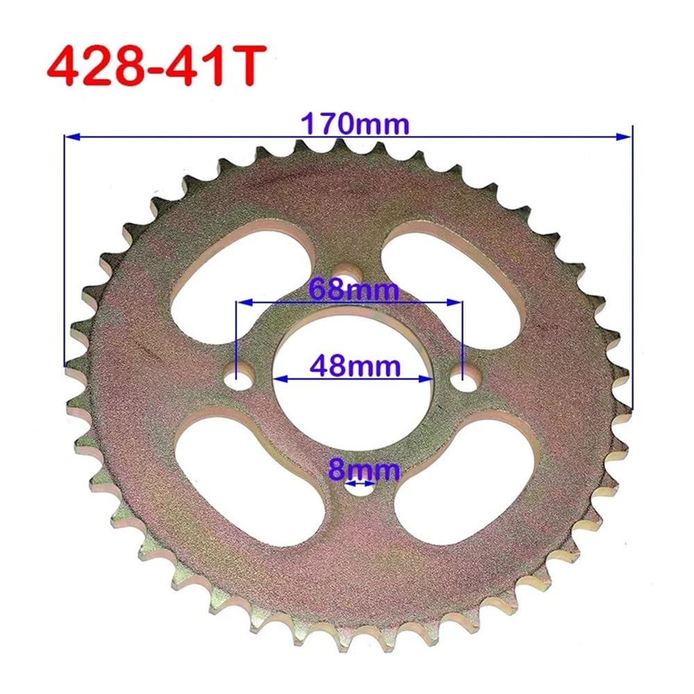 ATV 420/428 Ketten 25/31/32/37/41/48 Zähne 48 MM Hinten Kettenrad Getriebe Fit for Motorrad Go Kart Buggy Quad Bike Teile(428-41T)