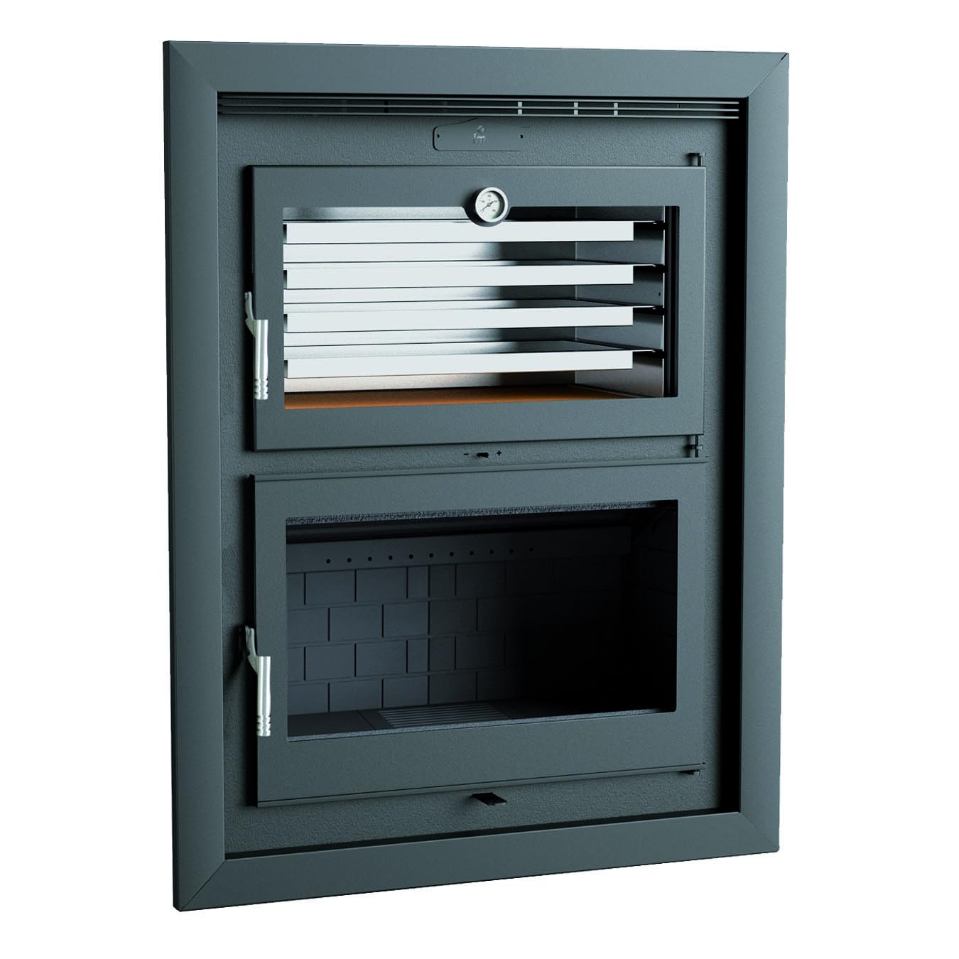 HORNO INSERTABLE DE LEÑA FM MODELO HLI-​200 (INTERIOR FUNDICION)