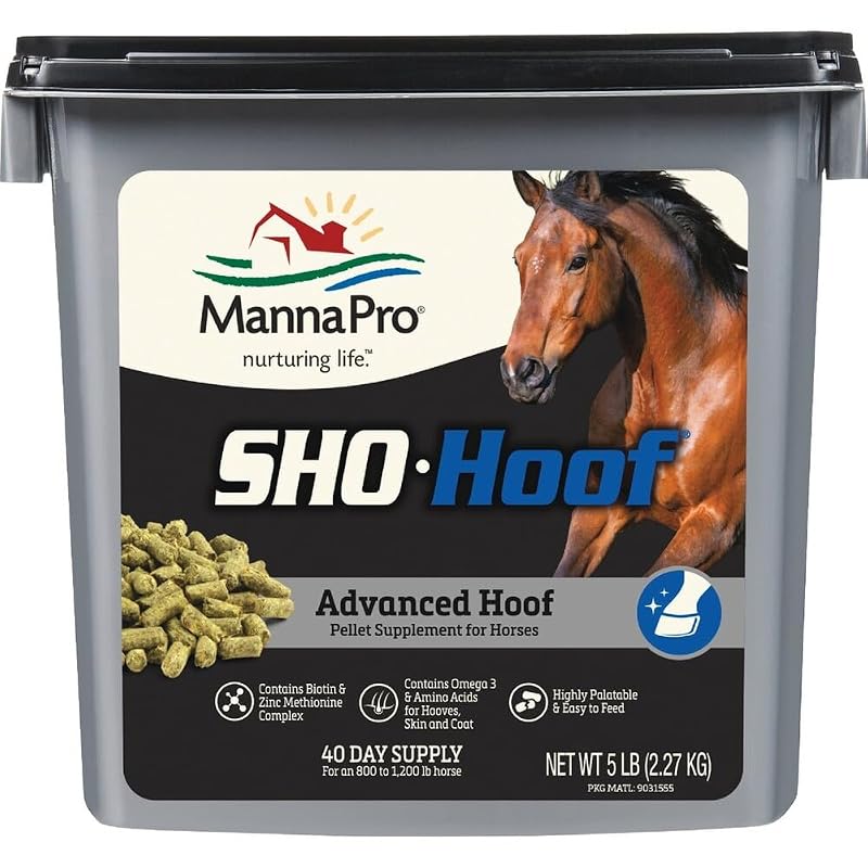 Suplemento para Cuidados com Cascos de Cavalos Sho-Hoof Manna Pro, 2,27 kg