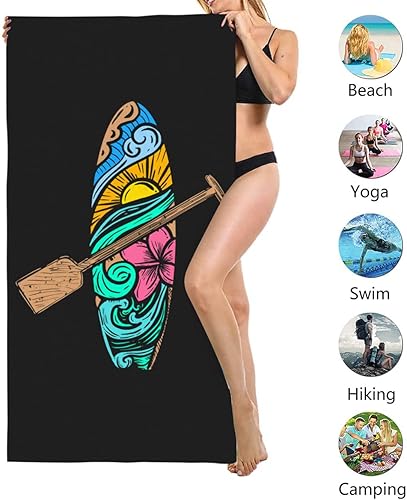 Miniatura 3 de XEMznz Sup - Tabla de remo de microfibra sin arena, toalla de playa de secado rápido, súper absorbente, toallas grandes de gran tamaño para viajes,