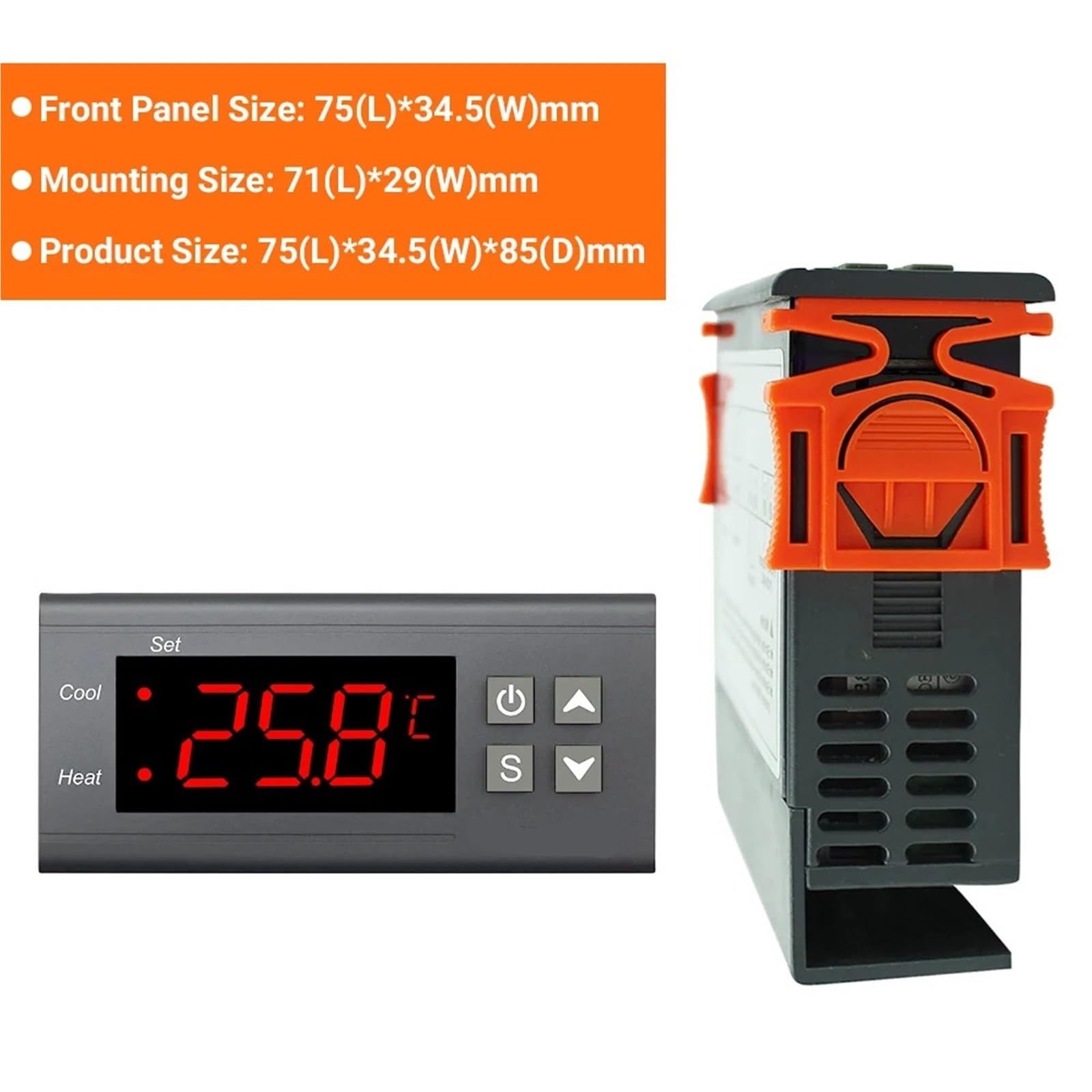 ITC-1000 LED Digital Temperature Controller Multifunzione 220V 12V Termostato for Incubatrice Termoregolatore Riscaldamento Raffreddamento(220V)