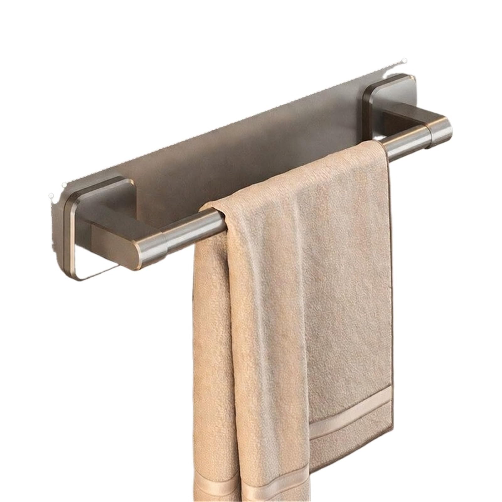 Bathroom towel rail 30-50cm Towel Bar Rack for Bathroom Wall Mounted Heavy Duty Hand Holder Space-Saving Rod(30cm Grey)