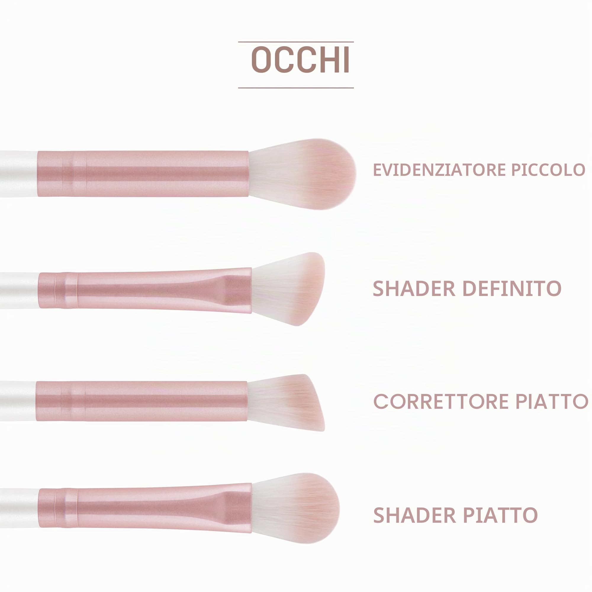 Luvia Cosmetics, Prime Vegan Pro – Candy, 7 Pennelli Da Trucco Con Contenitore Per Pennelli, Spugna E Tappetino Per La Pulizia Dei Pennelli Da Trucco, In Madreperla E Rosa Perla, Colore: Rosa