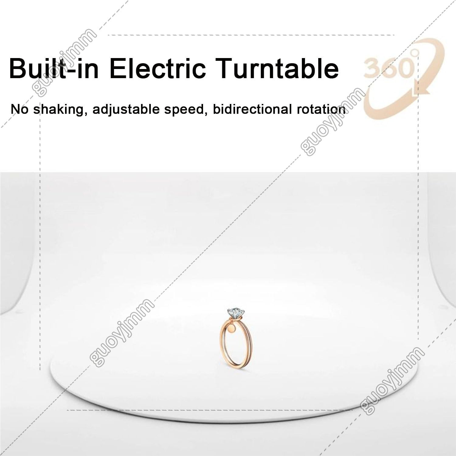 Mini kit di luci per studio fotografico, luminosità regolabile, riempimento a quattro luci, giradischi per fotografia intelligente per gioielli, configurazione fotografica professionale