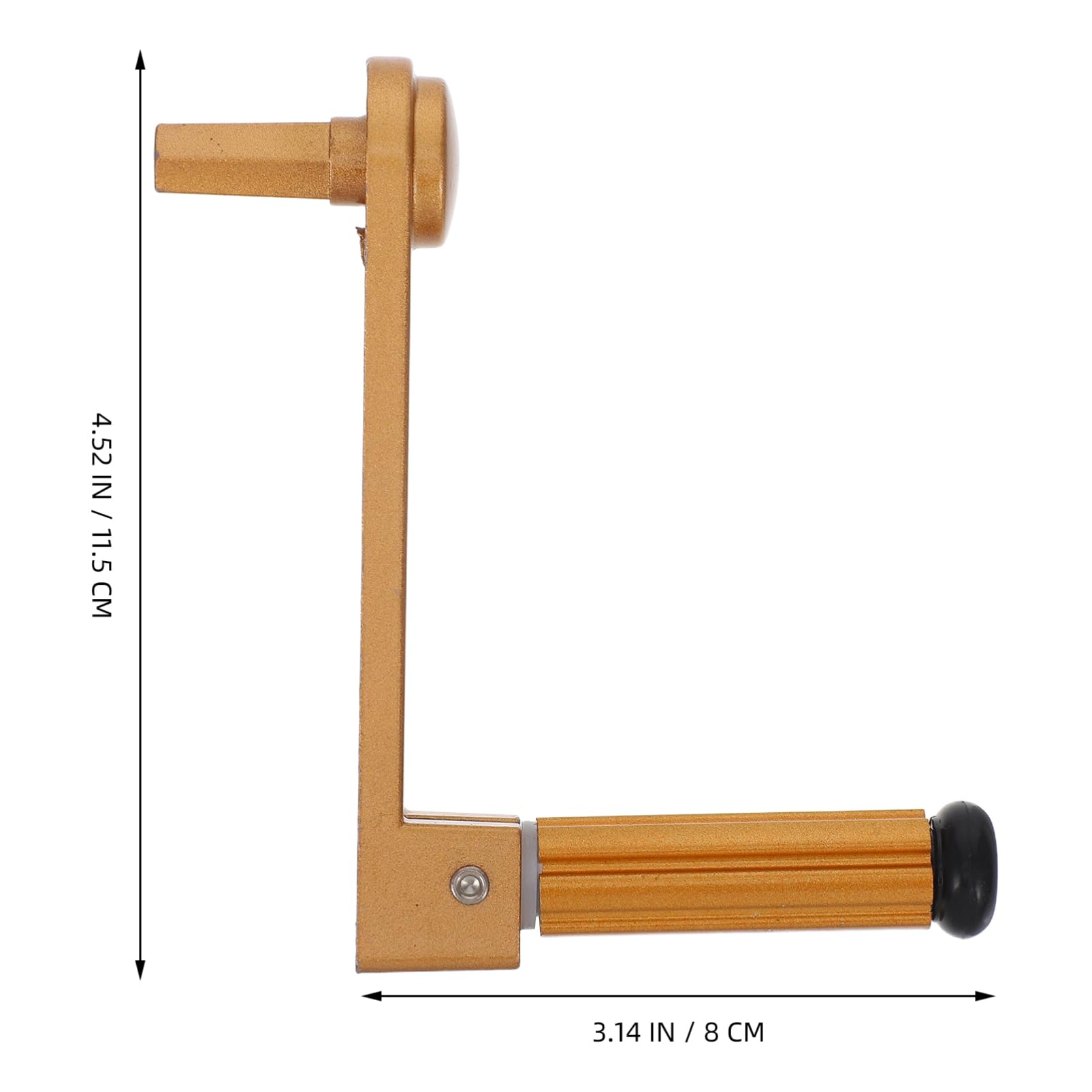 Mipcase Clothes Rack Hand Crank Small Industrial Equipment Round Hole Square Hole Crank Other Small Equipment Crank Handle Replacement Pop up Camper Crank Handle Aluminum Alloy Golden