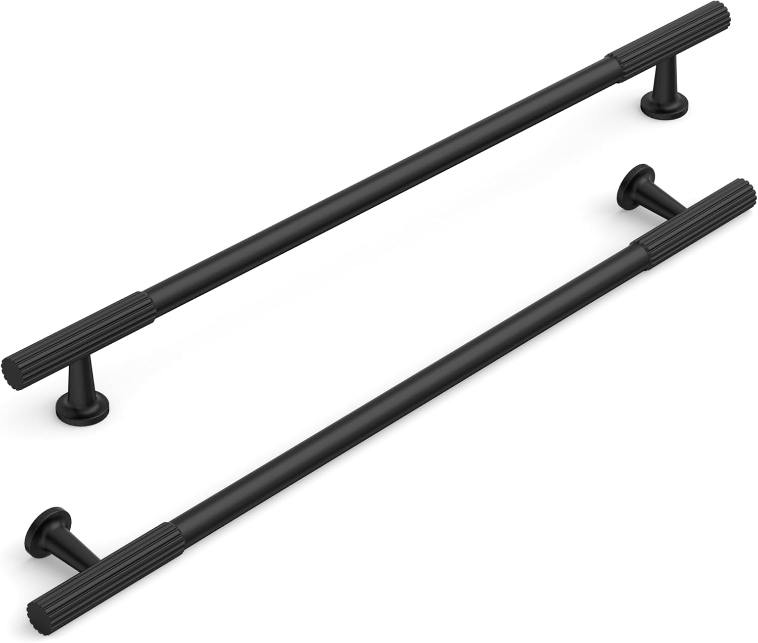 10 Pack 10 Inch(256mm) Kitchen Cabinet Handles Matte Black Cabinet Pulls Kitchen Cabinet Hardware Drawer Pulls for Cupboard Wardrobe 10"/256MM Hole Center Matte Black