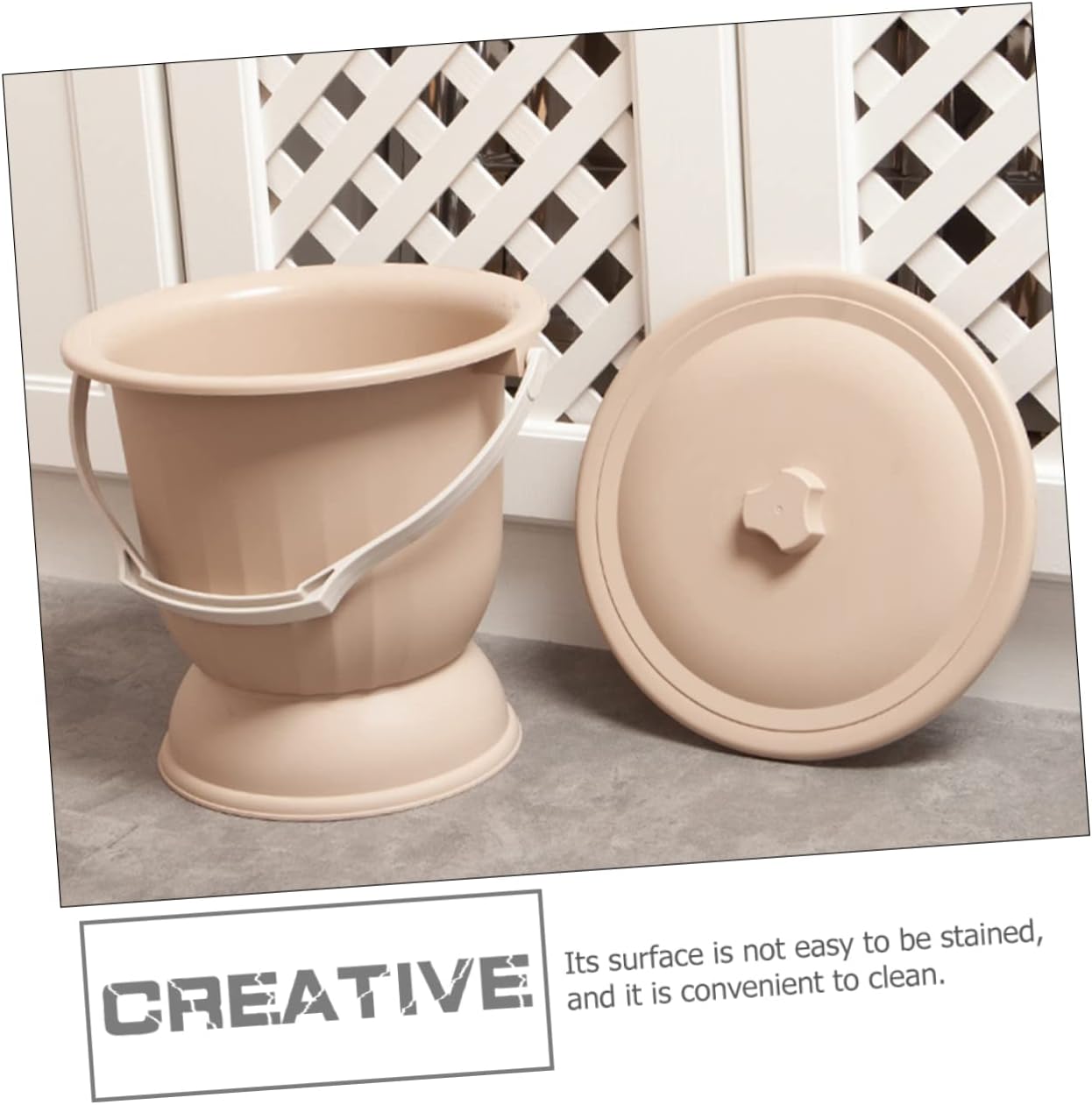 SECFOU Adult Urinal Pail Pot Sealed Lid Portable Urinal Bottle Spittoon Lid Boys and Girls Urine Pot Easy to Clean for Bedroom