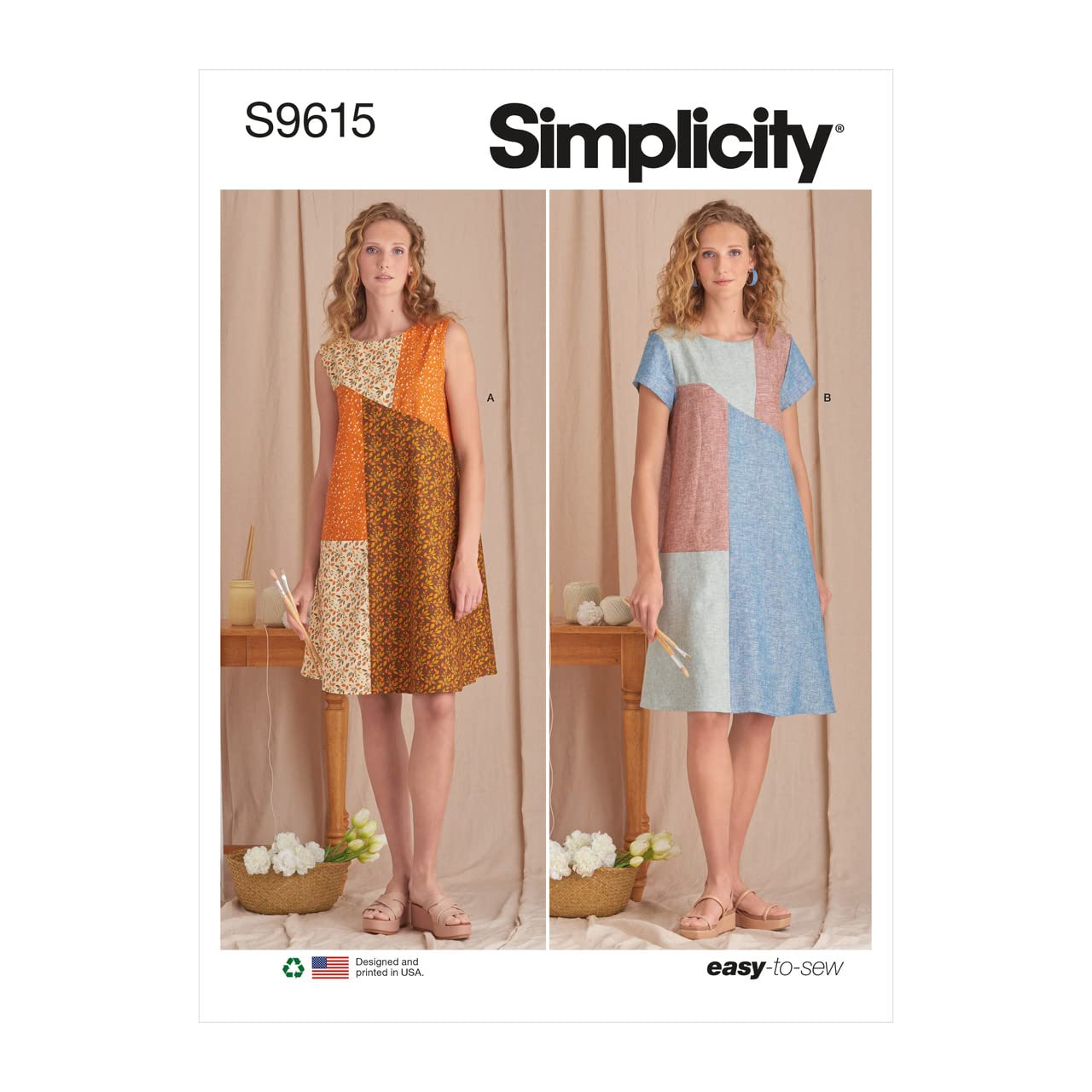Simplicity SS9615A Misses Dress A (XS-S-M-L-XL)