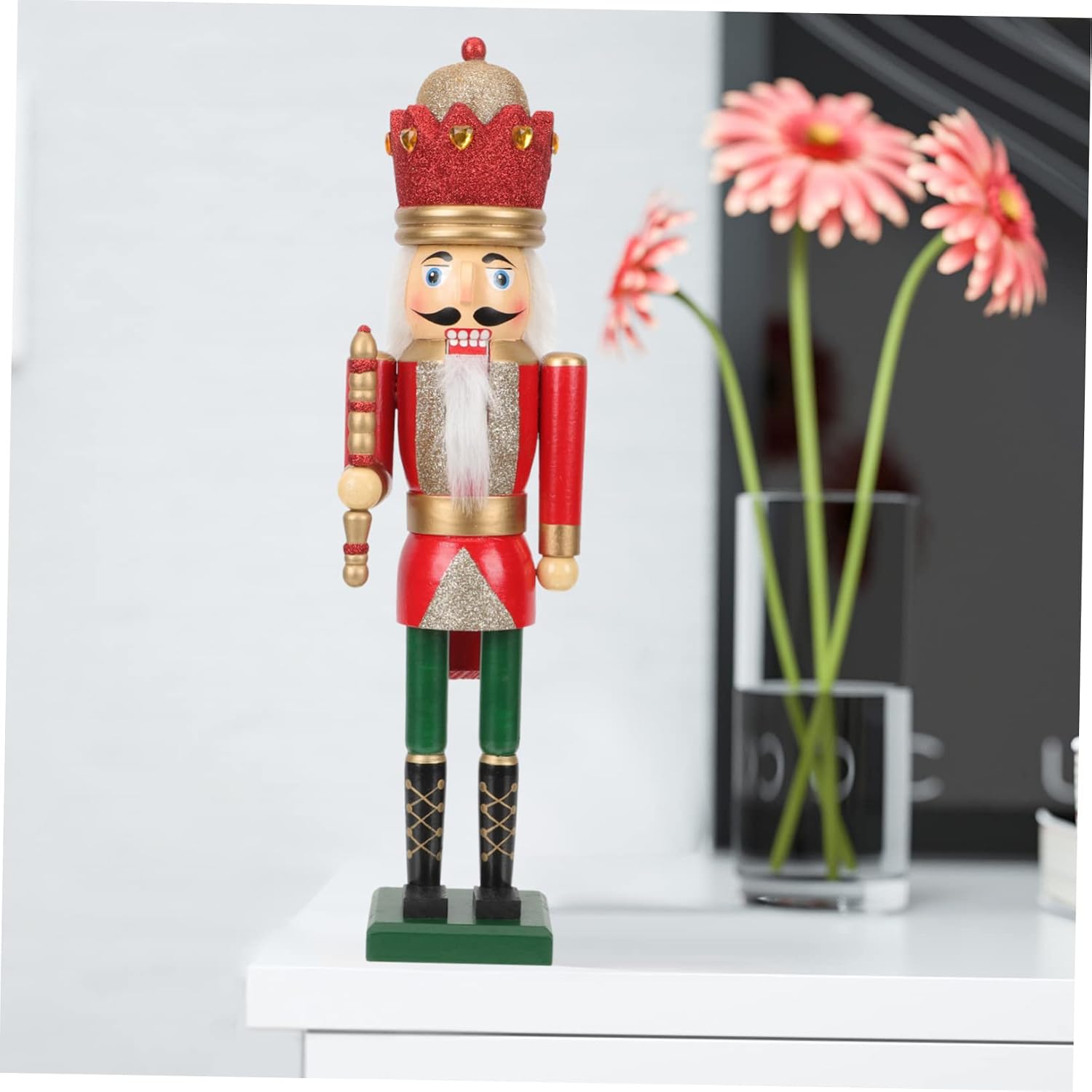 Wooden Nutcracker Figurine Decorative Nutcracker for Home Weddings Charming Holiday Decor for Christmas and Festive Celebrations