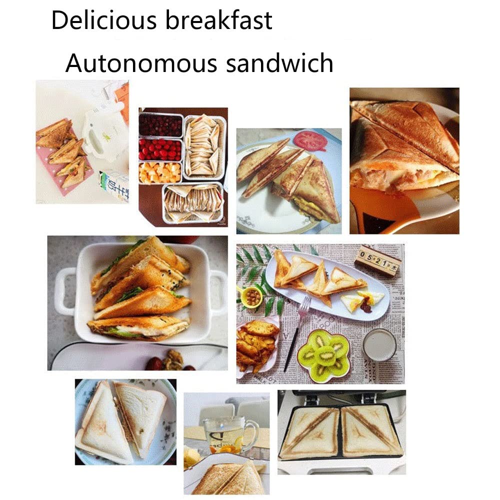 Waffelautomat Für Belgische Waffeln Elektrische Waffelmaschine Automatische Temperatur Doppelseitige Gleichmäßige Erwärmung Antihaftbeschichtete Platten Sandwichmaker, Waffeleisen, Kontaktgrill(Sandwi