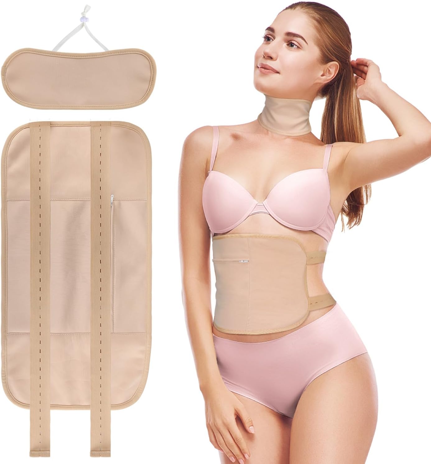 Reusable Organic Castor Oil Pack for Liver Detox, Machine Washable, Leak Proof Castor Oil Packs for Liver Detox, Flannel Cotton with Adjustable Elastic Straps Cotton Durable Easy to Use