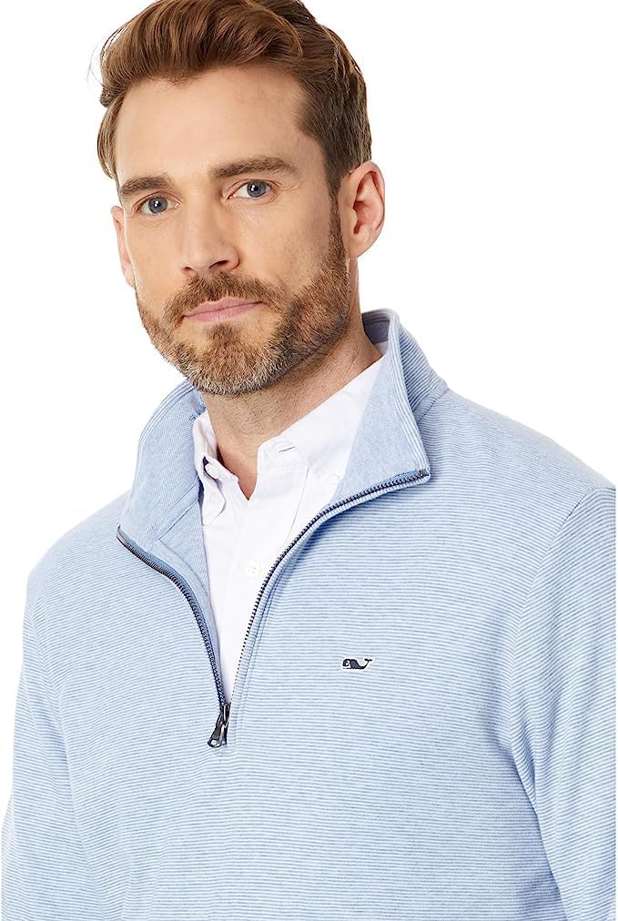 Vineyard Vines Men's Saltwater 1/4 Zip Jake Blue X-Large - Image 3