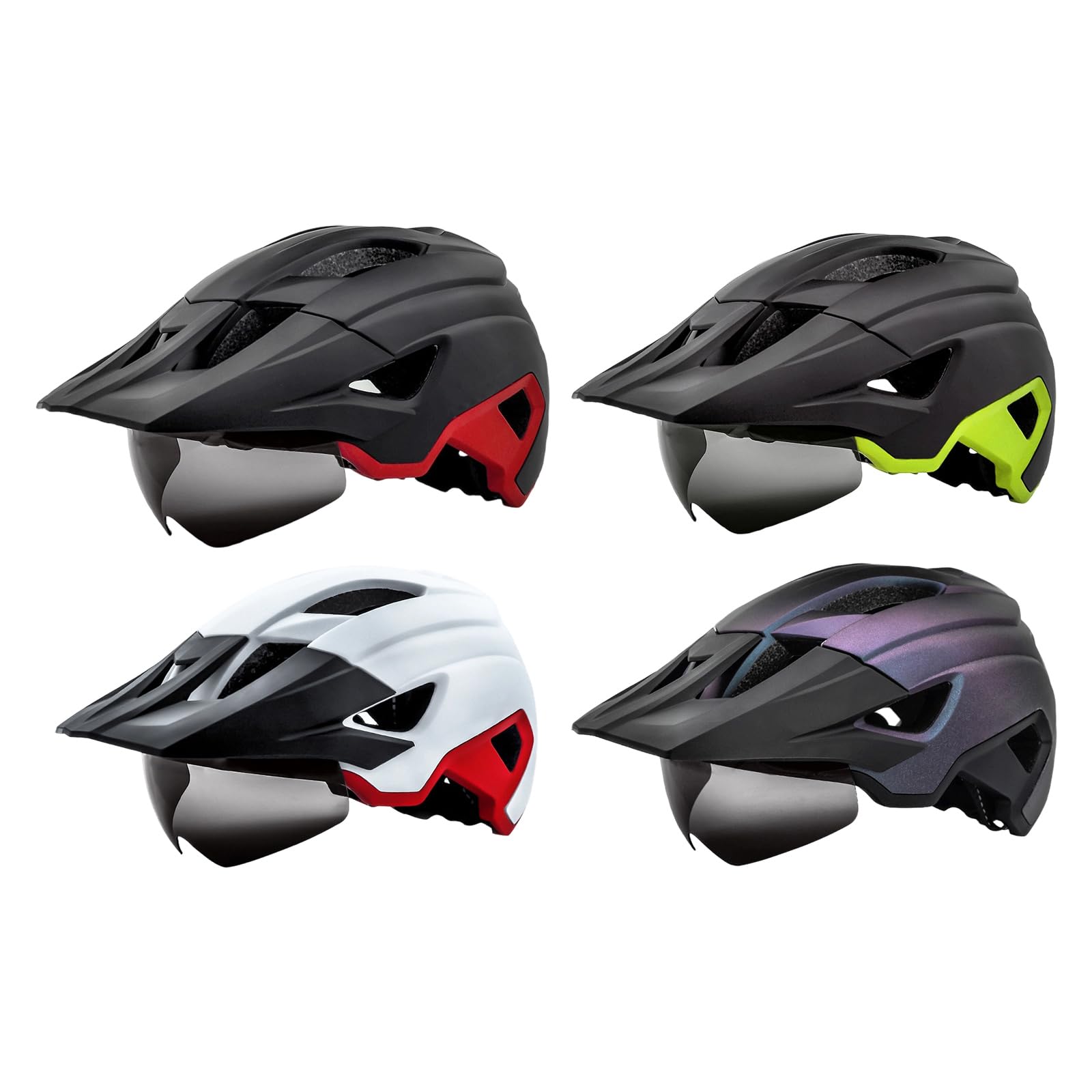Bicicletta staccabile con luce LED caricata tramite USB, leggera per giri notturni, casco da ciclismo ricaricabile tramite USB