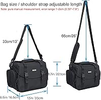 Vista 7 de CADeN - Bolso para cámara con bandolera y soporte para trípode compatible con Nikon, Canon, Sony, cámaras DSLR SLR sin espejo, resistente al agua