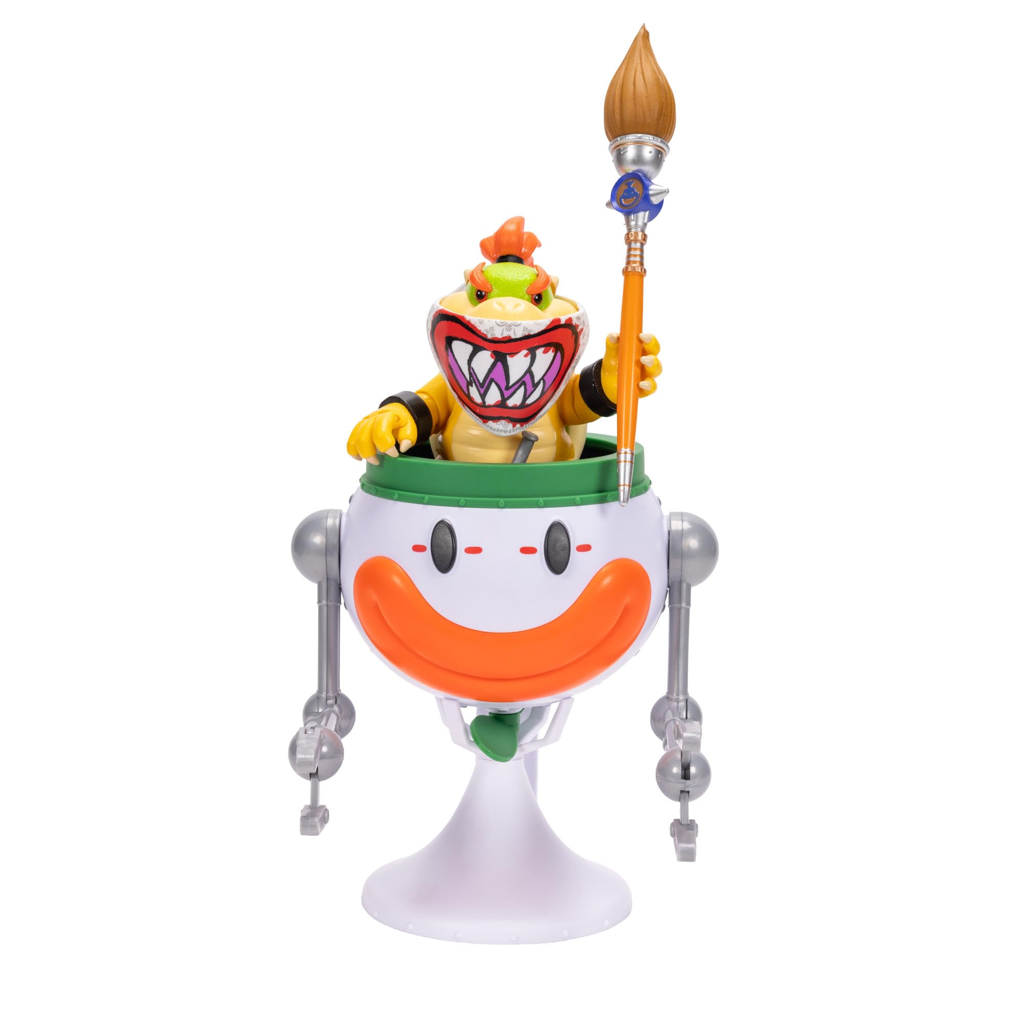 Der Super Mario Galaxy Movie – 13 cm große Bowser Jr.-Figur mit Clownauto, Pinsel und Wasser-Enthüllungsaufklebern - 4