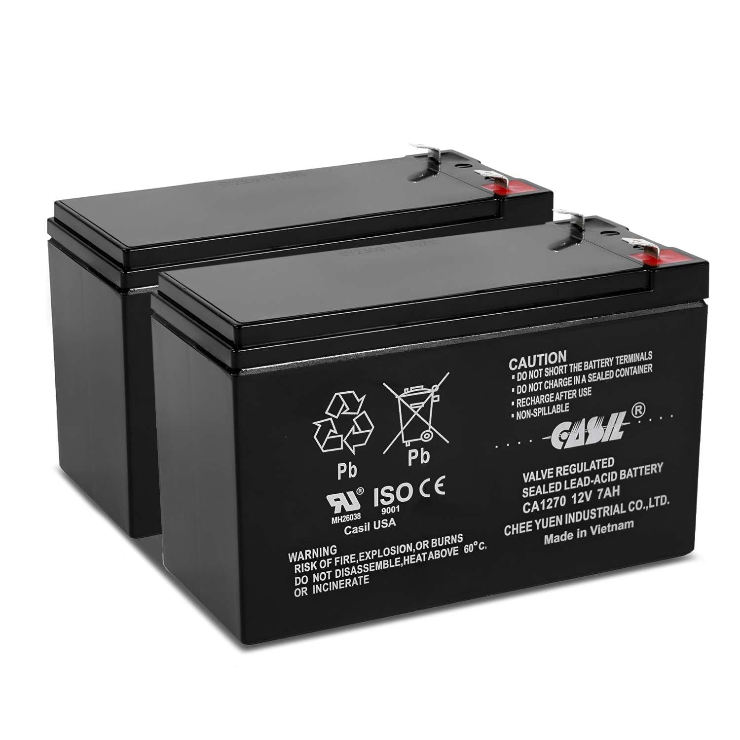 Casil 12v 7ah Battery CA1270 for Bella Betty Daisy Vapo Razor ES300, E300, E200, 12V Razor Pocket mod Battery, Replacement for Razor 2 Pack