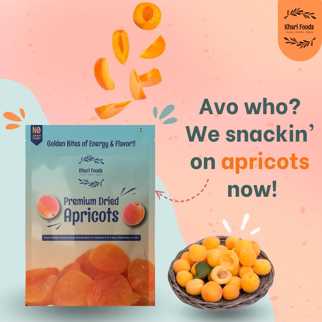 Khari Foods Premium Apricots 200g, Sun Dried Khumani, High Fibre, No Added Sugar, Health Snacks 2
