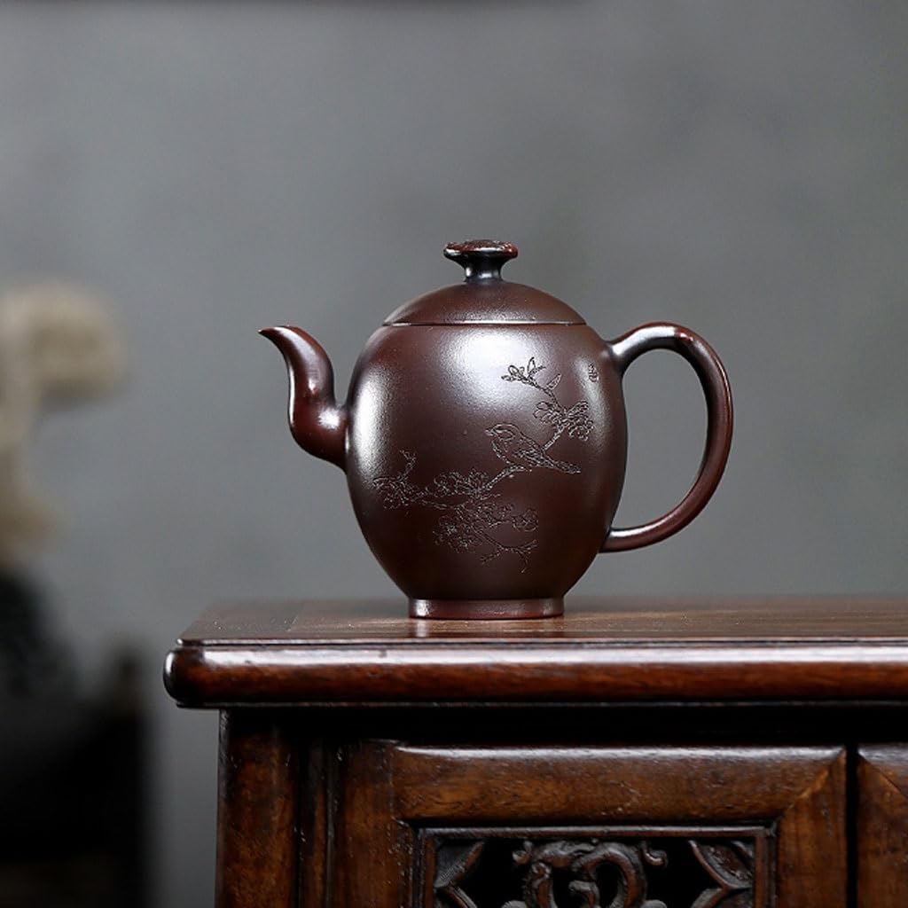 Czajniczek okrągły antyczny czerwony glina Huaixiang czajniczek przenośny ceramiczny podróżny zestaw do herbaty zaparzacz do herbaty