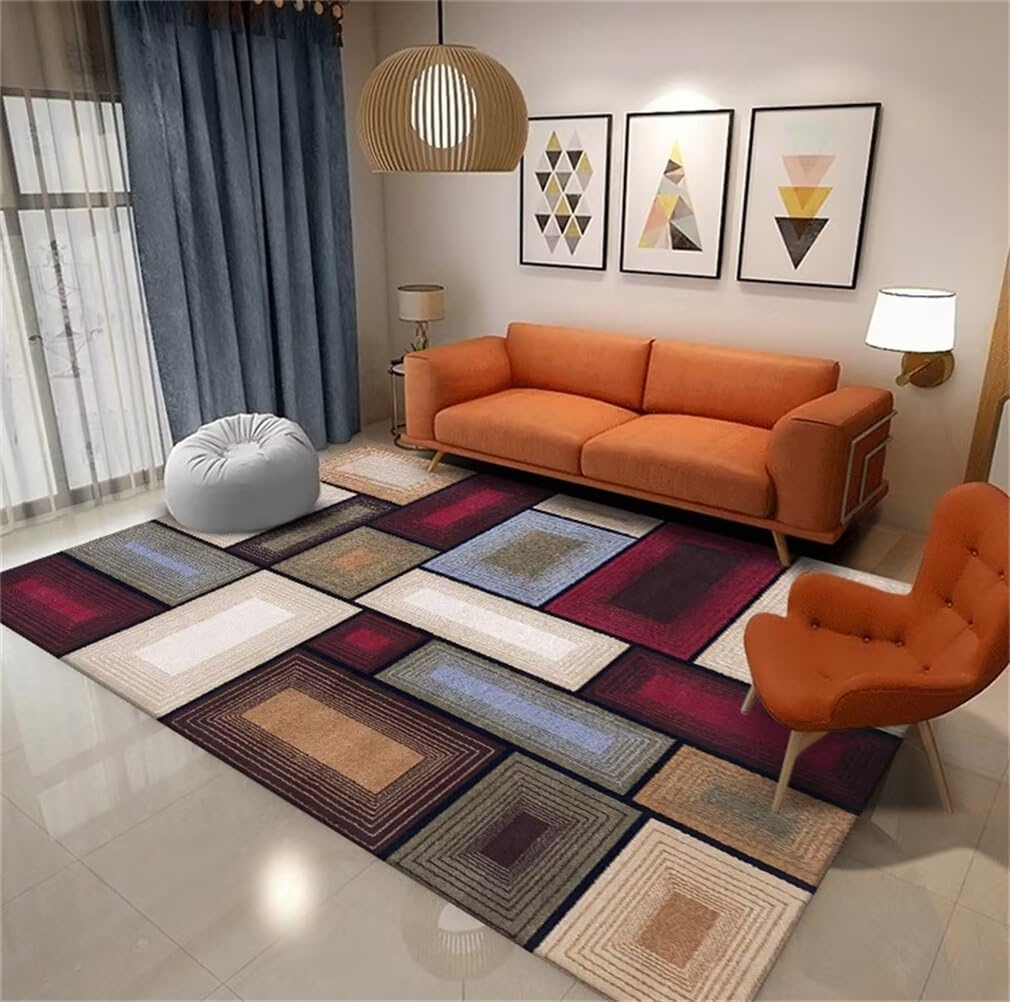 Grand tapis chambre ado rouge 80x150cm pour créer un coin lecture cosy