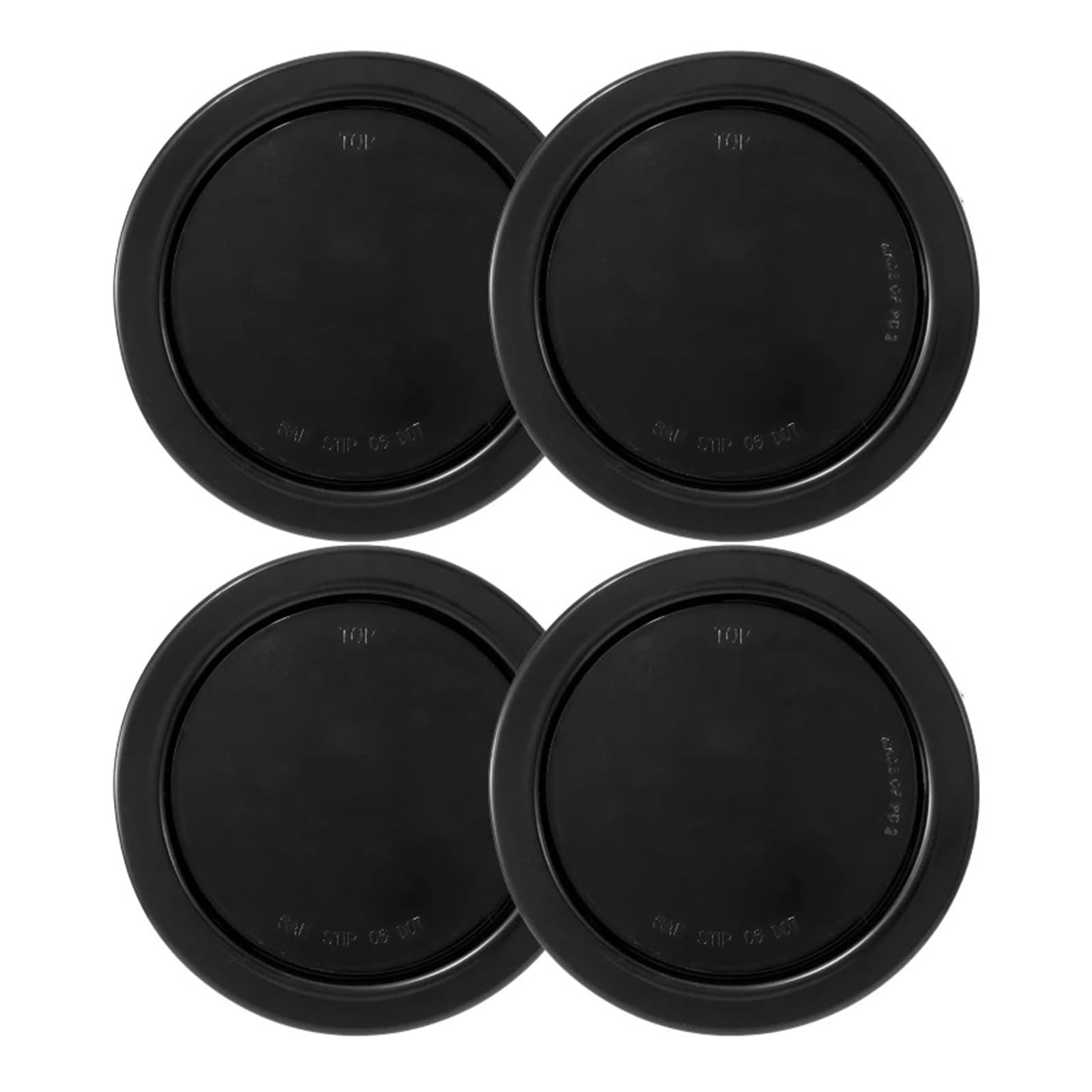 2/4 Pezzi 4 Pollici 12 LED Stop Direzione Fanale Posteriore Freno Fanale Posteriore Impermeabile Rotondo Per Camion Rimorchio Fari Posteriori(4pcs Smoked Shell)