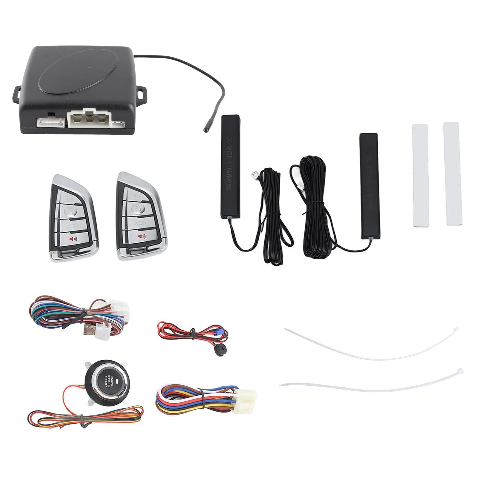 de Alarma para Coche DC12V con Bluetooth, Control Remoto Inteligente, Kit de Entrada sin Llave con un botón, Seguridad antirrobo Universal para vehículos de de 12 V, liberación (Sin Bluetooth)