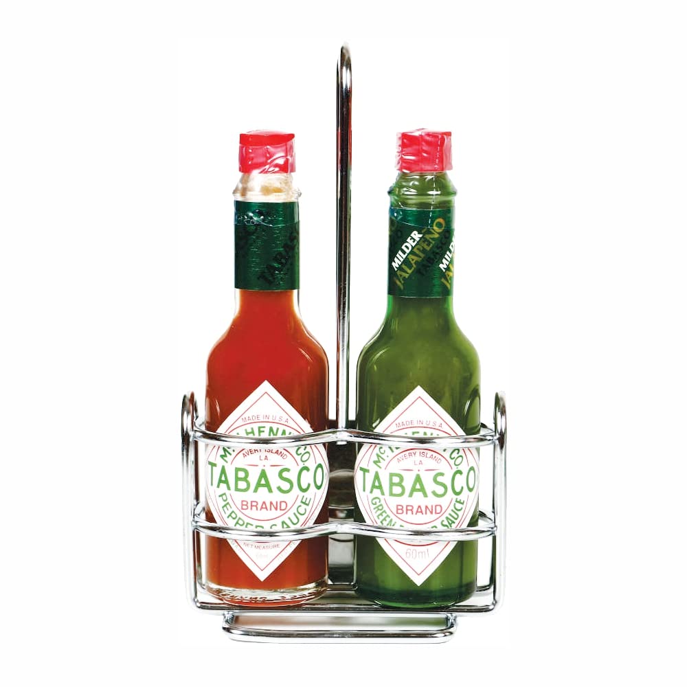 Tabasco Cadddy 120ml - Red Pepper, 1 (60ml) & Green Pepper, 1 (60ml) + Free Caddy, Non -GMO Project Verified, Vegan, Gluten free (B09D9R3KJK) Amazon Price History, Amazon Price Tracker