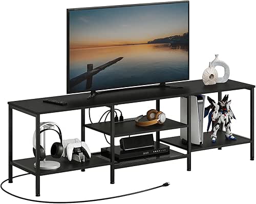 HOOBRO TV Stand with Power Outlets to 75 Inches, TV