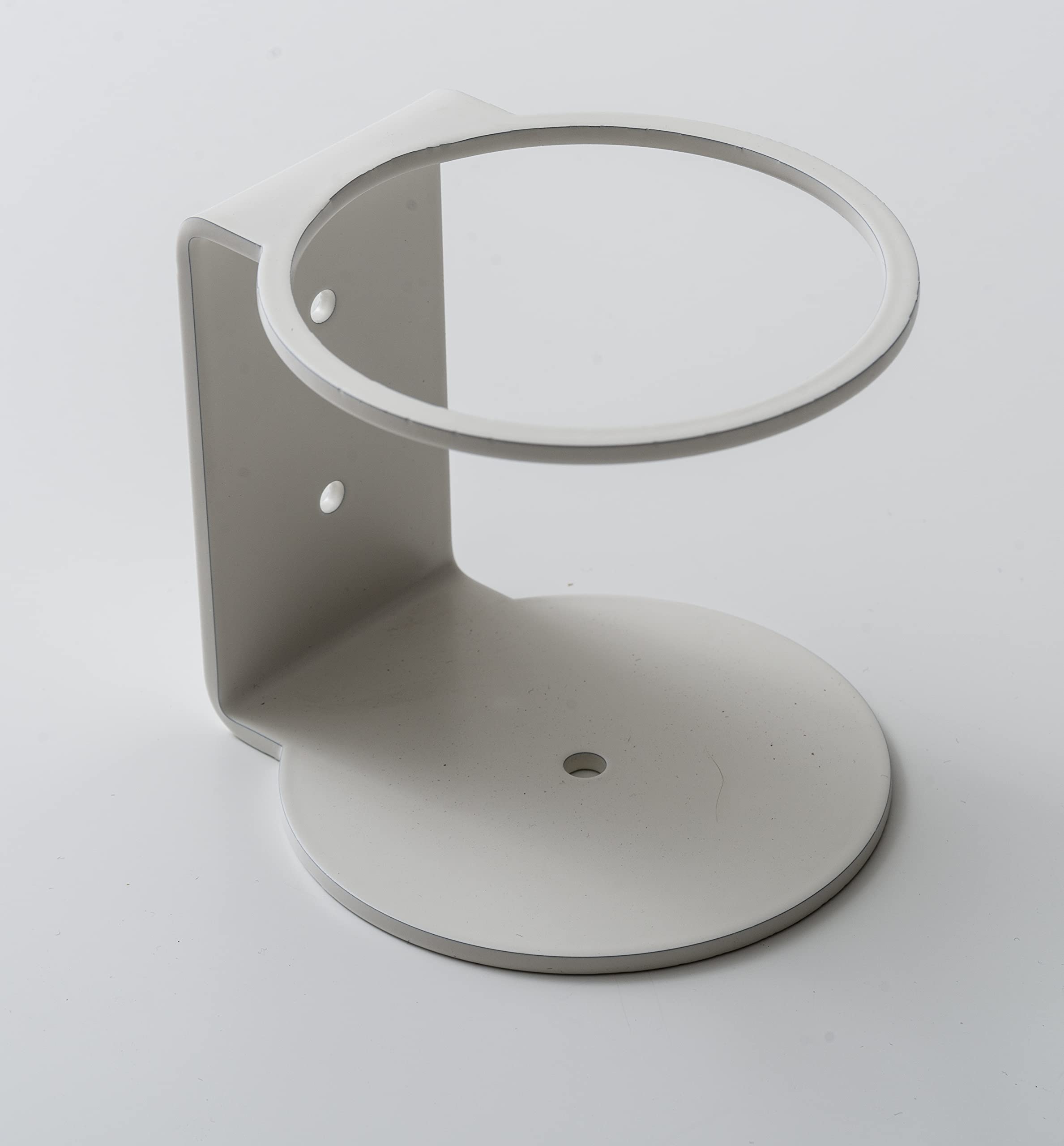 IPEA Porta Flacone da Parete in Ferro – Portaflacone da Muro per Dispenser di Gel Igienizzante, Sapone, Bottiglie – Per Casa, Negozio, Hotel, Azienda – Bianco – Altezza 90 mm, BSFLAB