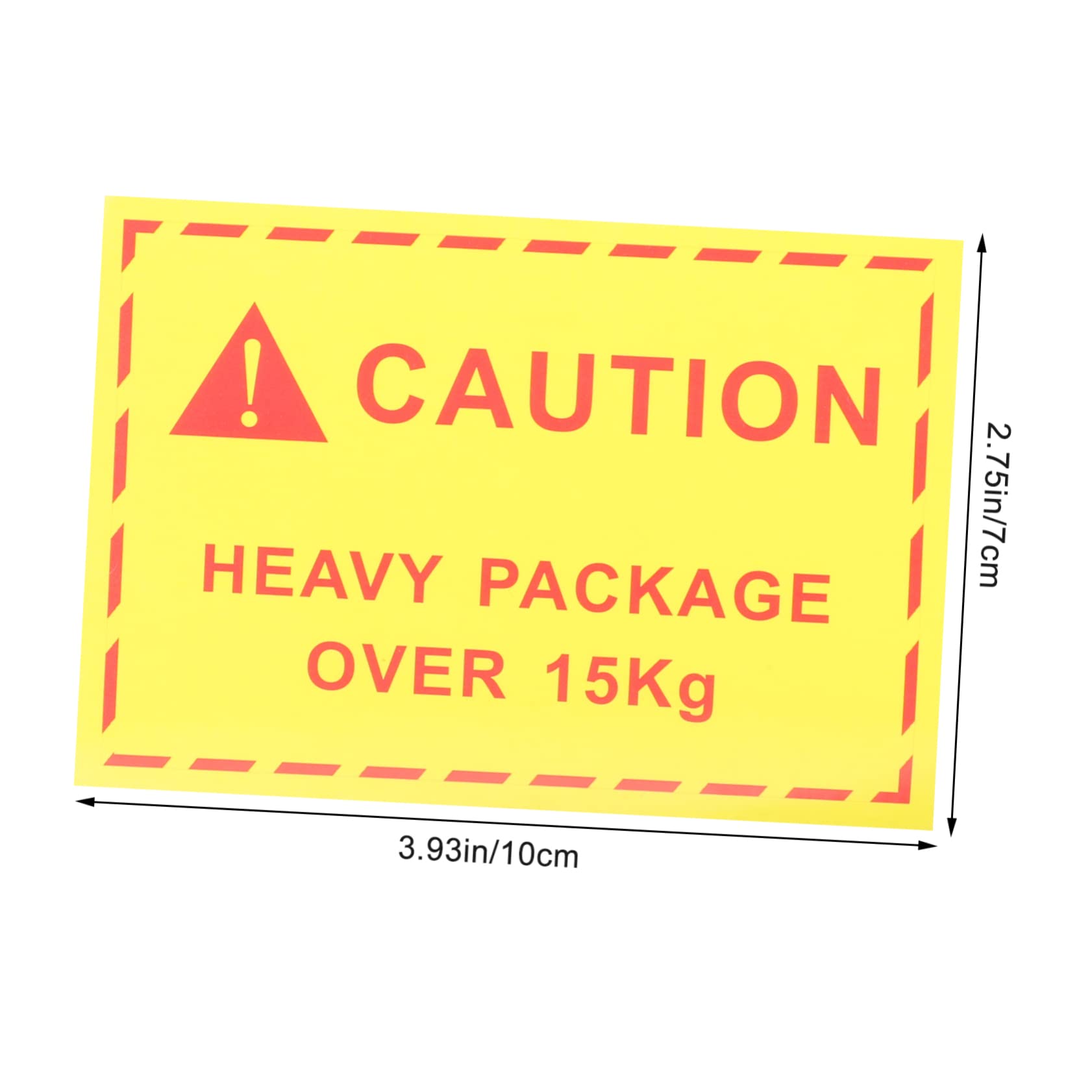 PRETYZOOM Adhesive Stickers Double-Sided Overweight Heavy Object Shipping Labels Caution Stickers Warning Signs for Safety